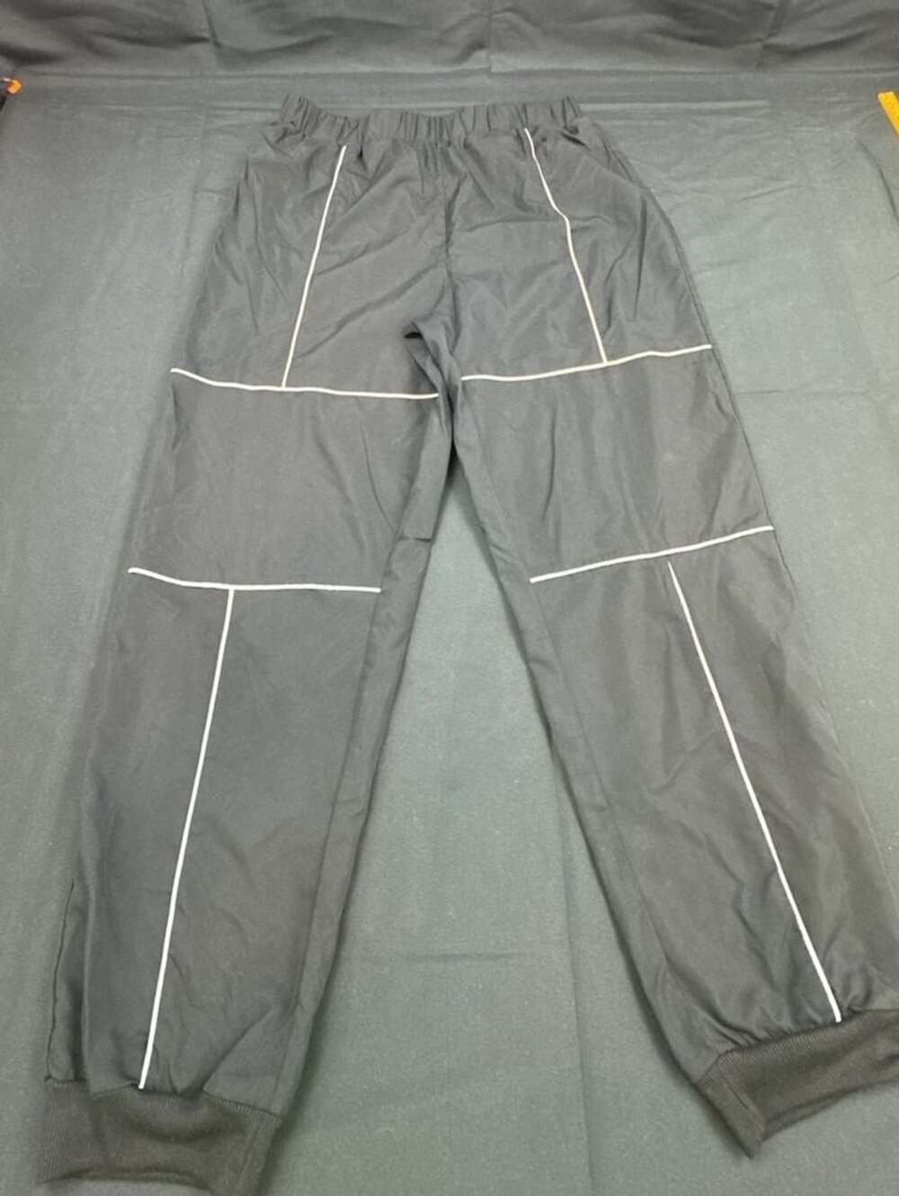 Pants Size L Black Contrast Piping Jogger Pants